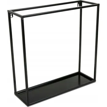 police Kovová police HowHomely 45 x 15 cm černá