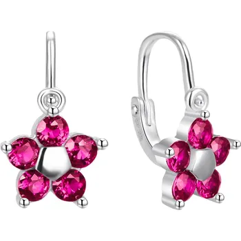 Šperk Agato Dívčí kytičkové náušnice se zirkony AGT-ED001BF (Ag925/1000, 2,58 g)