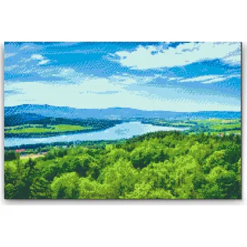 Diamantové malování Painting Queens Diamantové malování Národní park Šumava, 80 × 120 cm, s rámem, hranaté