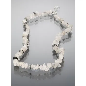 Náhrdelník Prosperk Náhrdelník ze sekaného šedého achátu bílá S5216