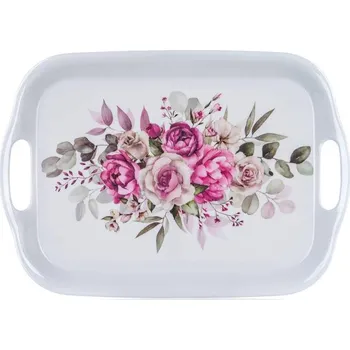 Stolování BANQUET Tác 36x25,5cm ROSE s uchy melamin