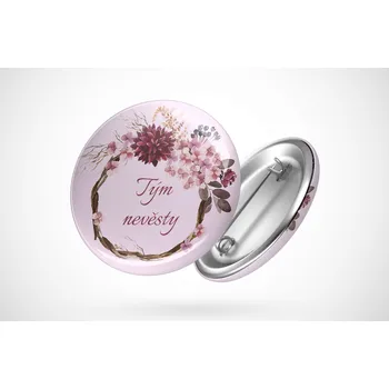 Party dekorace Rozlučková placka malovaný věnec Průměr placky: 25 mm