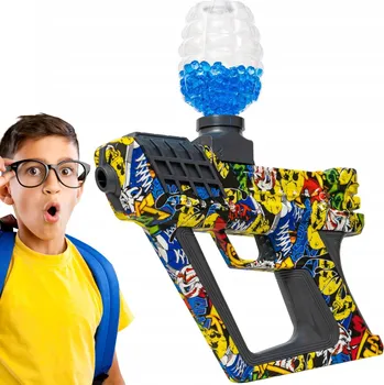 Dětská zbraň KOSMICKÁ PUŠKA PUŠKA NA GELOVÉ KULIČKY - ELEKTRICKÁ, GRAFFITI VZOR, UNIKÁTNÍ