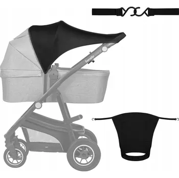Přeprava dětí Lionelo Univerzální sluneční clona na kočárek Stroller Sun Cover Black Carbo