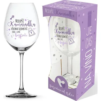 Sklenice Nekupto Sklenice na víno Nejlepší kamarádka - všechna tajemství jsou u ní v bezpečí