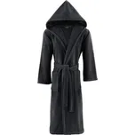 Soft Cotton - Unisex župan Stripe s kapucí, antracit, XL