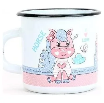 BELIS Smaltovaný hrnek Ponny 350 ml, průměr 8 cm