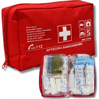 Lékárnička Lékárnička první pomoci Automobilová DIN 13164 - se suchým zipem a Pouzdro