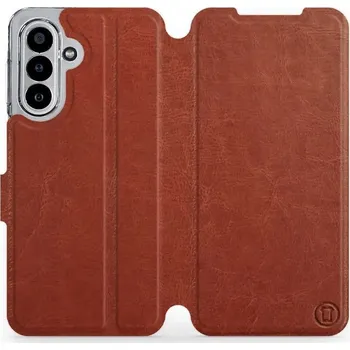 Telefonní příslušenství Mobiwear Flip pouzdro pro Samsung Galaxy A17 / A17 5G hnědé a šedé