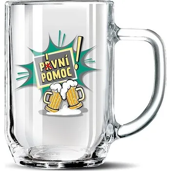 Sklenice Nekupto Dárkový půllitr Pivní pomoc