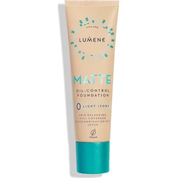 LUMENE Matte Oil-Control Foundation SPF20 Shade 0 Light Ivory