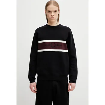 Pánský svetr Bavlněný svetr Fred Perry, L, černá, 99X