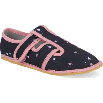 Dívčí bačkory Barefoot dětské přezůvky KTR - Hvězdy modré Velikost: 33