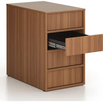 Kancelářská sestava Kancelářský přístavný kontejner FRAME, 428 x 763 x 721 mm, ořech