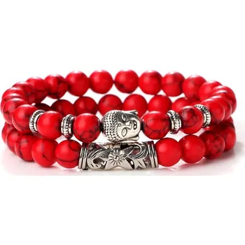 Náramek Silver Star Rosywood dámské náramky, Buddha, sada 2 kusy