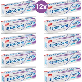 Dentální hygiena Zubní pasta SENSODYNE Rapid Cool Mint 12x75 ml