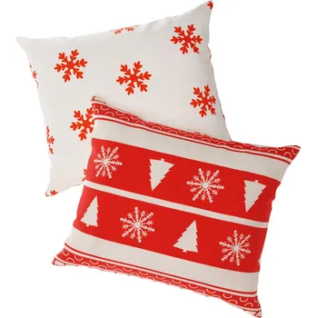 Povlečení TEXTILOMANIE Sada 2 povlaků na polštář Vánoční jelen a stromeček 40 × 50 cm