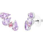Preciosa Bižuterní náušnice Sweet Drop, kapky s českým křišťálem Preciosa, violet