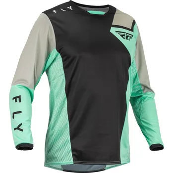 Moto dres Fly Racing dres Kinetic Jet, 2023 černá/mint/šedá 2XL