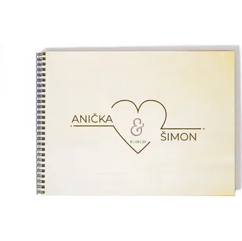 Fotoalbum Svatební fotoalbum minimalistické srdce Barva: Růžová
