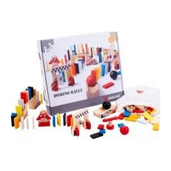 Dřevěná hračka Domino - zestaw wyścigowy 115el