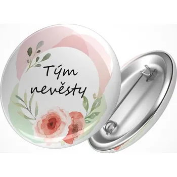 Party dekorace Rozlučková placka růže Průměr placky: 25 mm