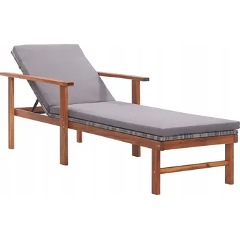 Zahradní lehátko Lehátko VidaXL šedé dřevěné