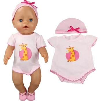 Doplněk pro panenku Různé druhy oblečení na Baby Born panenku Variace: Body žirafa a čepička