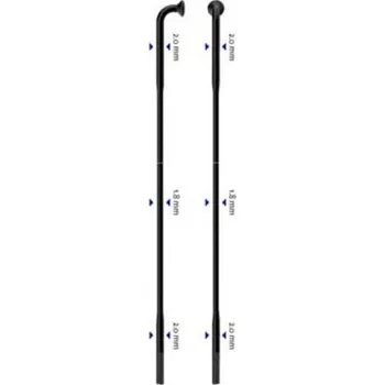 Zapletené kolo drát nerez Sapim Race 2-1,8-2 x 260mm černý 61025