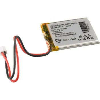 Elektronická stavebnice LaskaKit LiPol Baterie 303040 300mAh 3.7V JST-PH 2.0