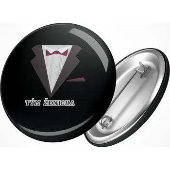 Party dekorace Rozlučková placka oblek Průměr placky: 25 mm