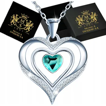 Náhrdelník Stříbrný dámský náhrdelník srdce Přívěsek a Řetízek Stříbro 925 jako Dárek