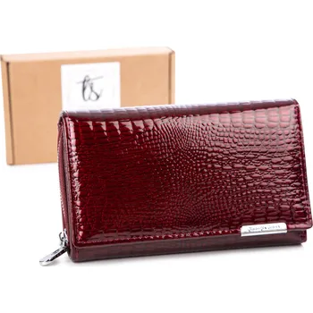 Peněženka Jennifer Jones peněženka z pravé kůže červená - dámská