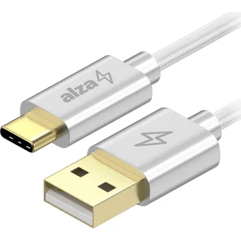 Kabel AlzaPower AluCore Charge USB-A to USB-C 2.0 3m bílý