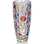 Bohemia Jihlava skleněná váza Lisboa (barevná varianta) 35,5 CM