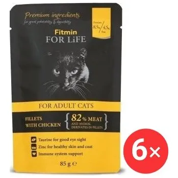 Fitmin For Life Kuřecí kapsička pro kočky 6 × 85 g