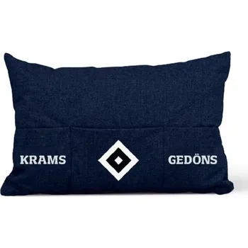 Polštář Dekorativní polštář s kapsami Hamburg SV námořnická modř 45 x 26 cm