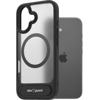 Pouzdro na mobilní telefon AlzaGuard Matte Case with Stand Compatible with MagSafe for iPhone 17 černý
