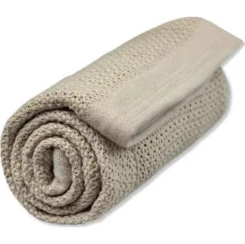 Dětská deka Vinter & Bloom Soft Grid Organic Pebble Greige