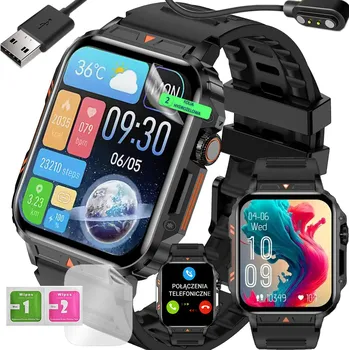 Hodinky PÁNSKÉ HODINKY SMART WATCH BLUETOOTH CALL PL MENU VÝKONNÁ BATERIE