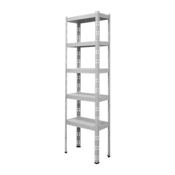 Dílenský regál ZLKL Průmyslové regály kovové 2000 x 600 x 300 mm, bílý P00149-1