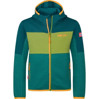 Chlapecká mikina TROLLKIDS DĚTSKÁ MIKINA TROLLKIDS, SOGNDAL XT, SEA GREEN / LAGOON GREEN / PEAR GREEN / SAHARA SUNSET Velikost: 152