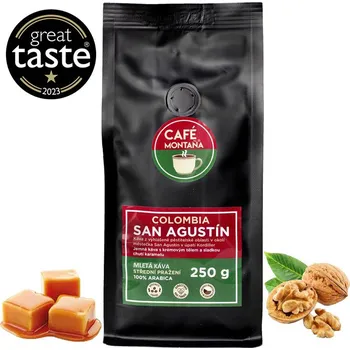 Káva Café Montaña Colombia San Agustín, mletá káva Velikost balení: 500g, Hrubost mletí: Filtrovaná káva