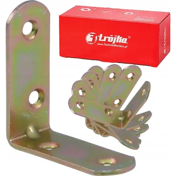 Tesařské kování Úhelník pro židle, TESAŘSKÝ spojovací prvek nábytkový 50x50x20 2mm KRZ5 | 10 kusů