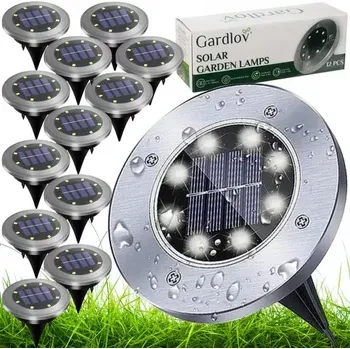 Osvětlení Solární zahradní osvětlení Disk Lights - 12 kusů