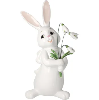 Velikonoční dekorace Goebel Figurka zajíce Snow White Welcome Spring 16,5×13×30 cm – Ostern