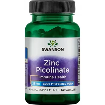 Doplněk stravy Swanson Zinc Picolinate, Zinek Pikolinát, 22 mg, 60 kapslí
