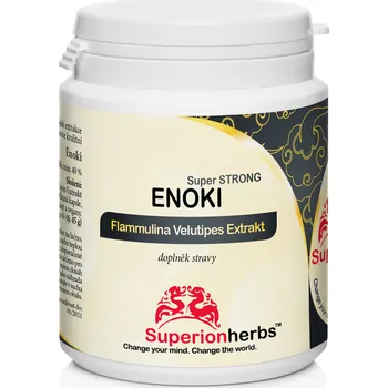 Zdraví Superionherbs Enoki - extrakt z penízovky sametonohé, 90 tobolek
