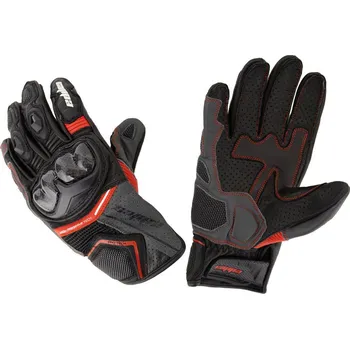 Moto rukavice Cappa Racing Rukavice moto Assen kožené krátké černé/červené 3XL