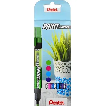 PENTEL MMP20-4COL Paint Marker, zářivé barvy - sada 4 ks